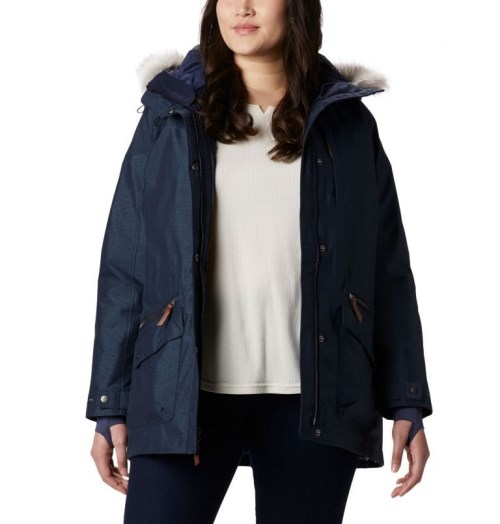 Women's Columbia Carson Pass Interchange Jackets Navy | Plus Size CA-L416L